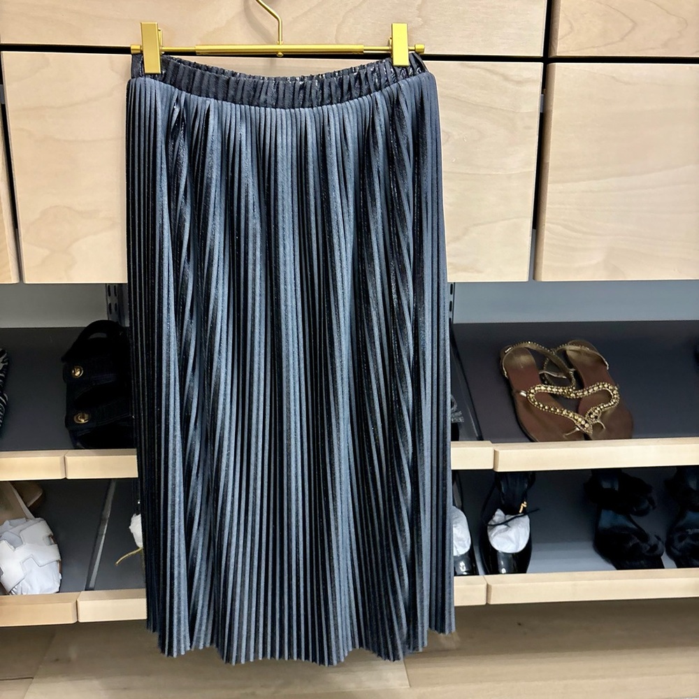 Zara Black Pleated A-Line Skirt